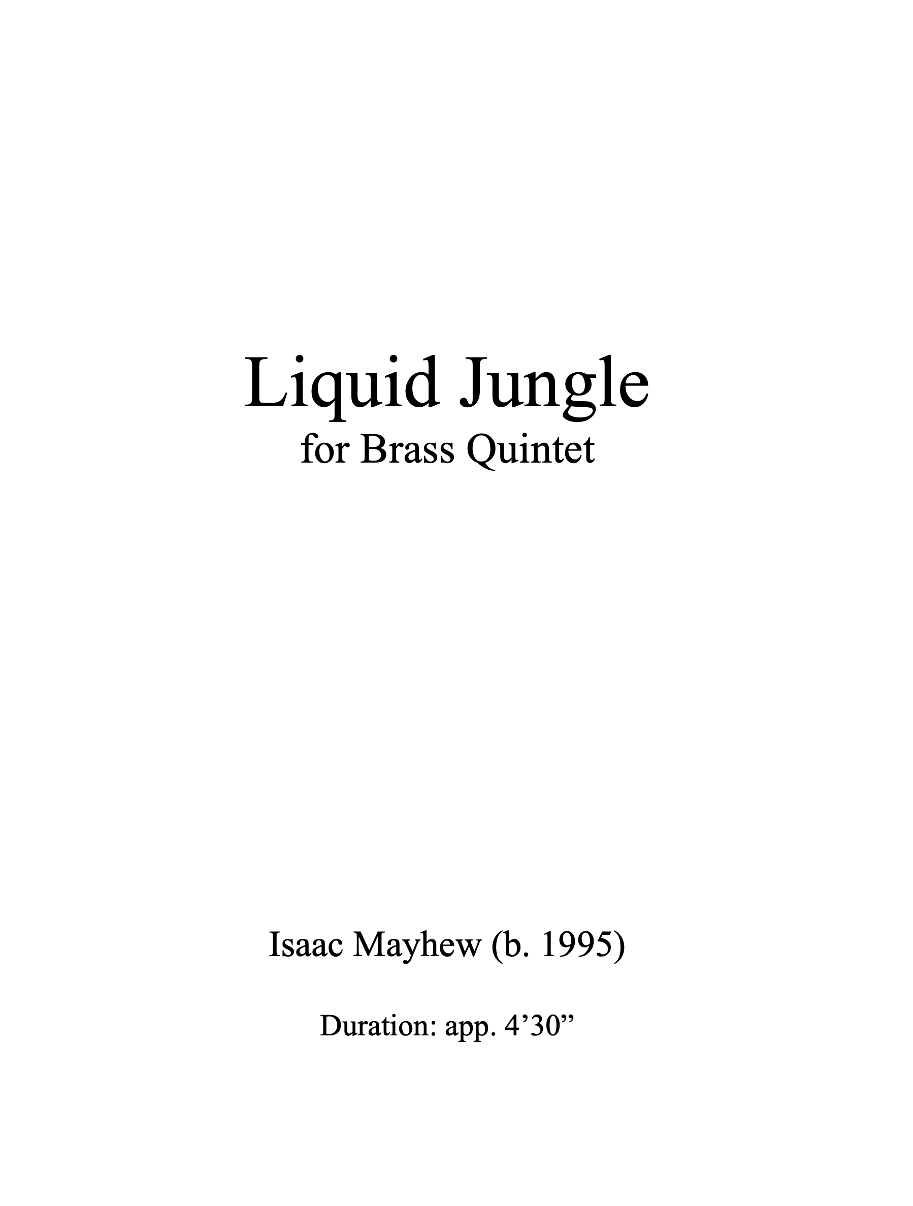 Liquid Jungle by Isaac Mayhew