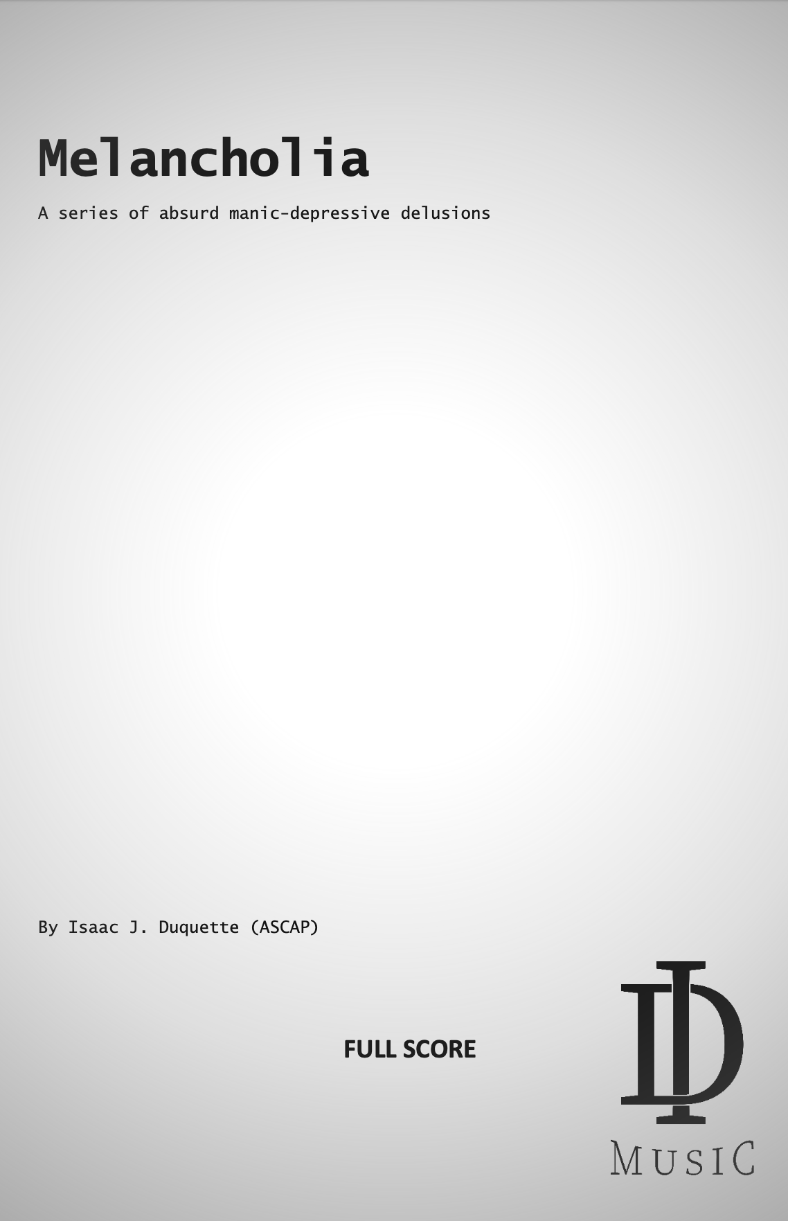 Melancholia (Parts Rental Only) by Isaac Duquette