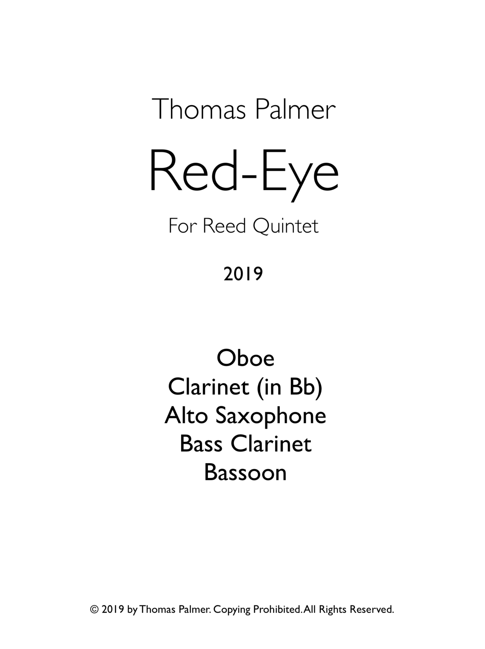 Red Eye by Thomas Palmer