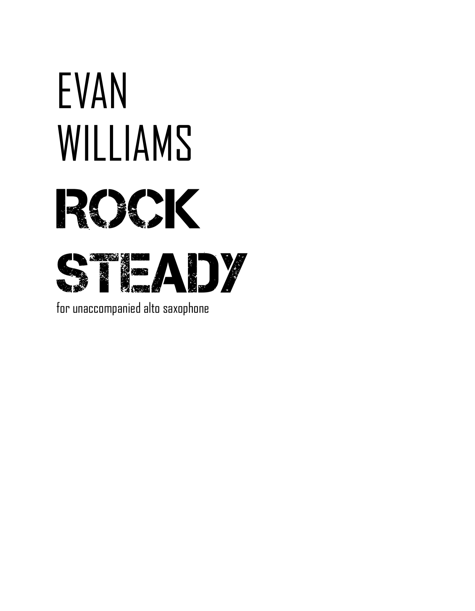 Rock Steady by Evan Williams