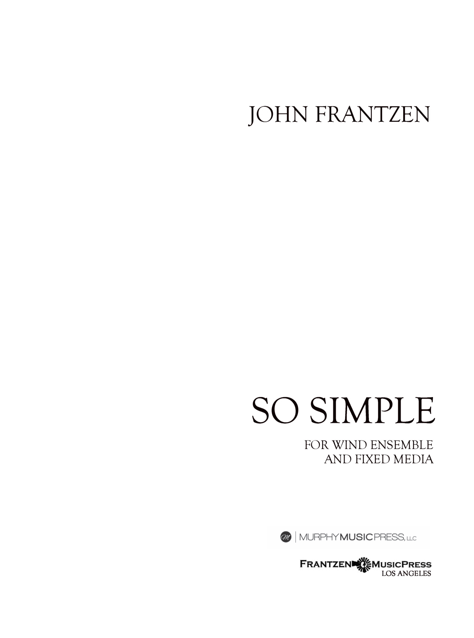 So Simple (Parts Rental Only) by John Frantzen