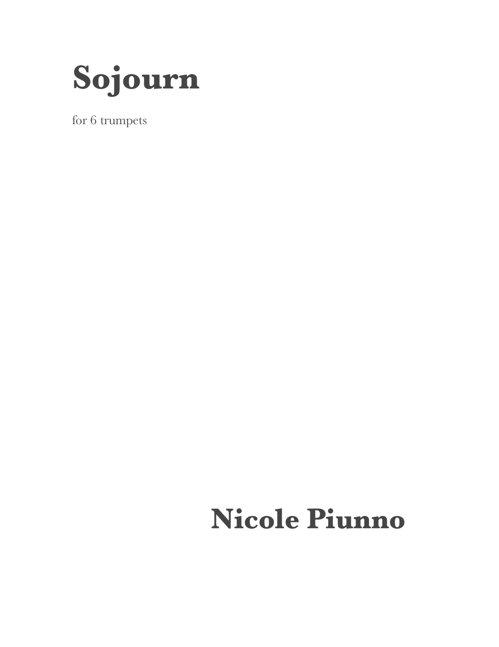 Sojourn by Nicole Piunno