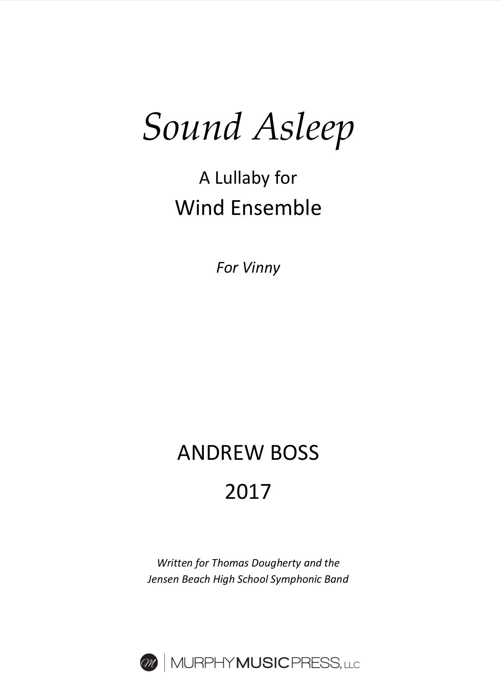 Sound Asleep (PDF Version) by Andrew Boss