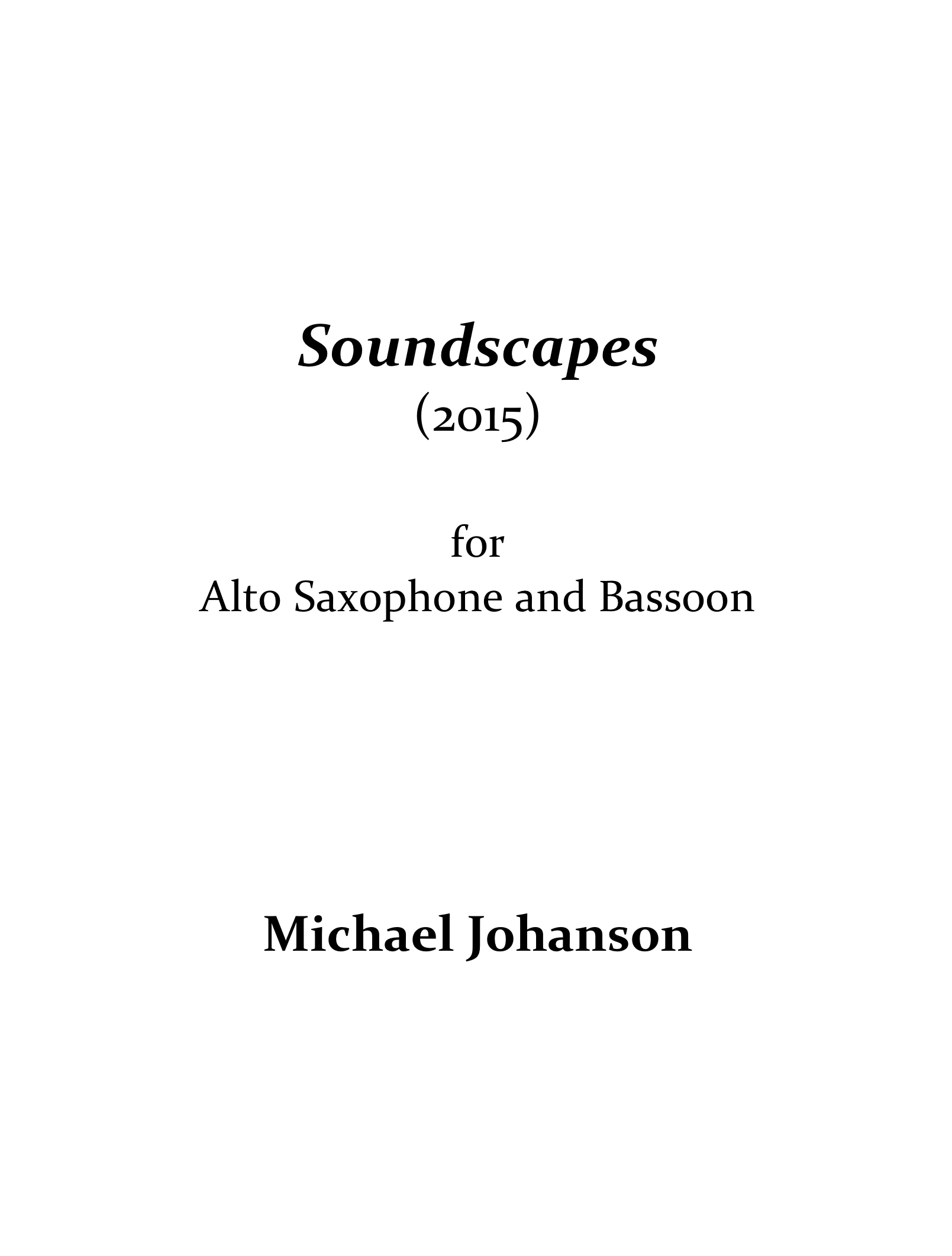 Soundscapes by Michael Johanson