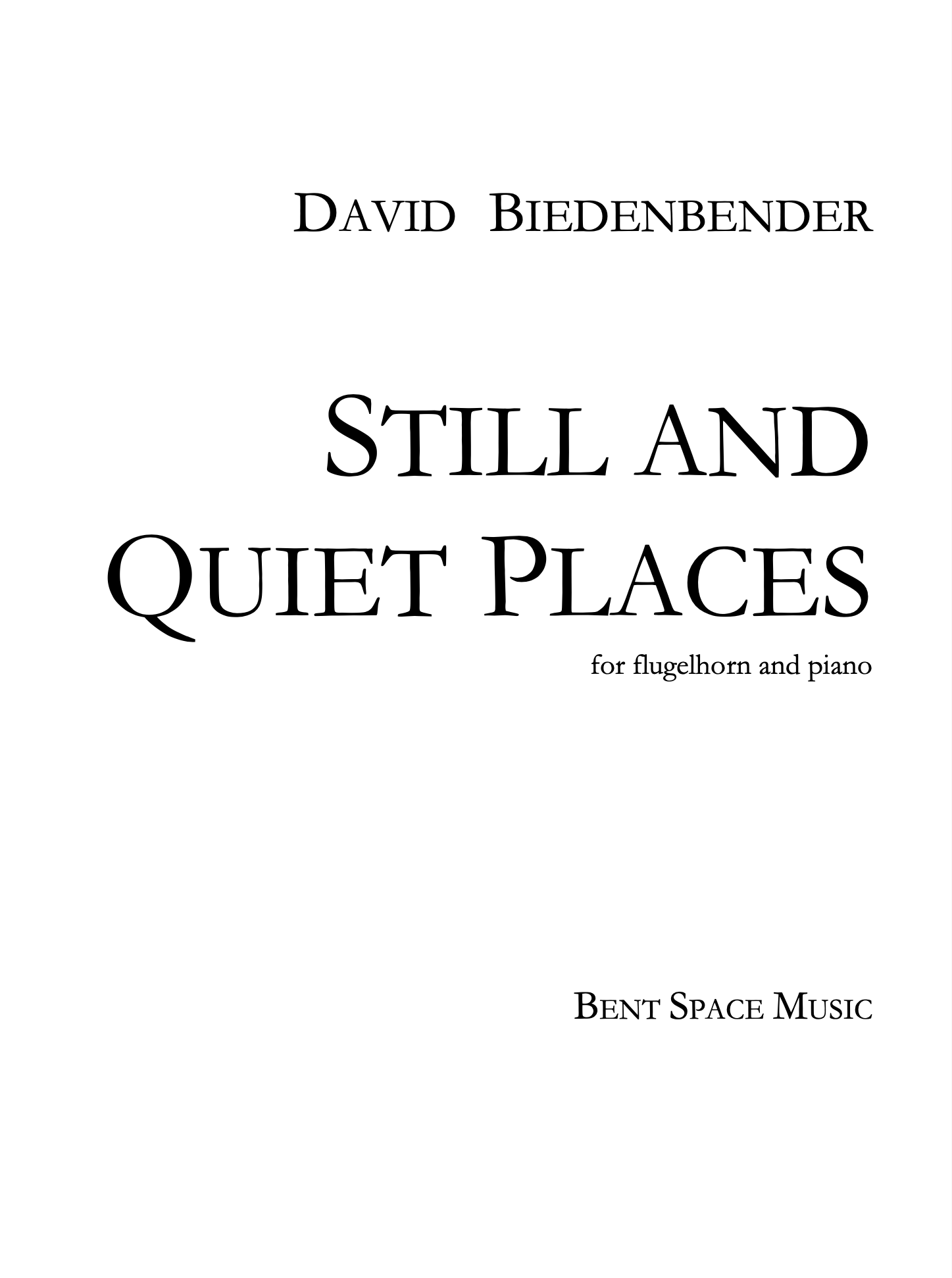 Still And Quiet Places by David Biedenbender