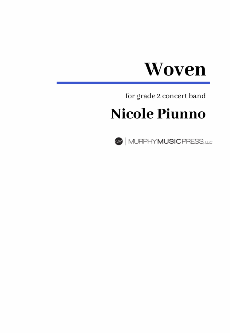 Woven (score Only) by Nicole Piunno
